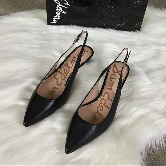 SAM EDELMAN Leather Slingback Kitten Heels - Picture 6 of 8